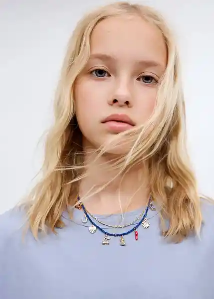 Camiseta Over Azul Talla 12 Niña Mango