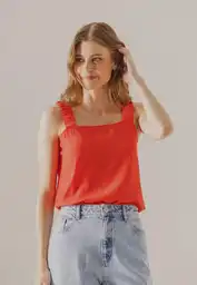 Blusa Manga Sisa Rojo Talla S