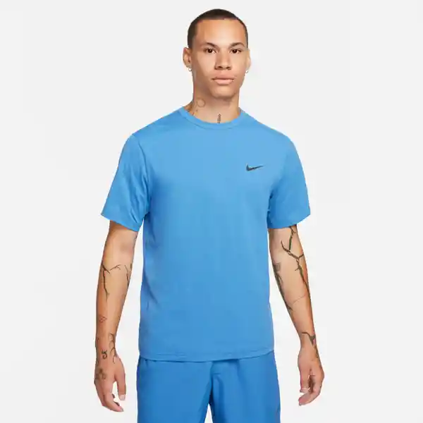 Nike Camiseta M Df Uv Hyverse Ss Para Hombre Azul Talla XL