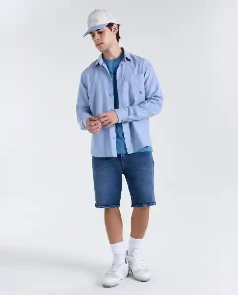 Camisa Hombre Azul Talla XXL 819G502_AZU184220 Americanino