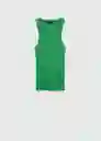 Top Riri Verde Talla XS Mujer Mango
