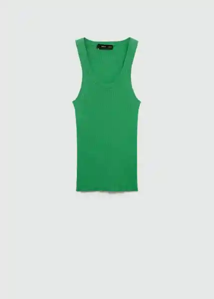 Top Riri Verde Talla XS Mujer Mango