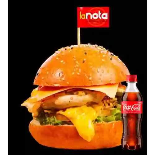 Combo Hamburguesa Pollo Nota +Cocacola Orig 400ml