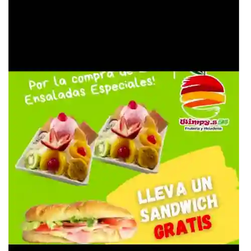 4 Ensaladas Especiales más 2Sandwich