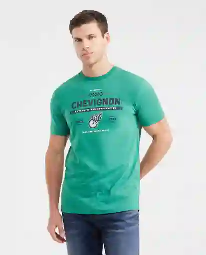 Camiseta Runthentic Graphict Verde Cebollín Oscuro S Chevignon