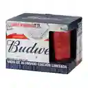 Kit Cerveza Budweiser Lata 269 ml x6 + 1 Vaso Aluminio