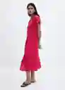 Vestido Ordago-A Fucsia Talla M Mujer Mango