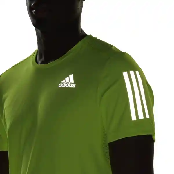 Adidas Camiseta Own The Run Tee Para Hombre Verde Talla M