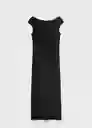 Vestido Backless Negro Talla XS Mujer Mango