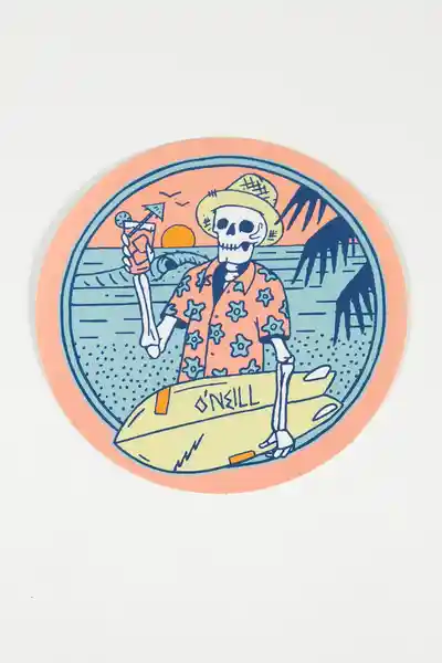 ONeill Sticker Circular Beach Bones Rosado Talla Única