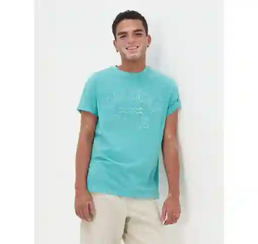 Camiseta Hombre Color Verde Talla SMALL American Eagle