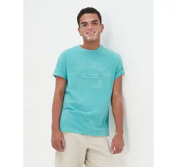 Camiseta Hombre Color Verde Talla SMALL American Eagle