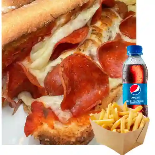 Combo Pizza Dog + Papas + Bebida