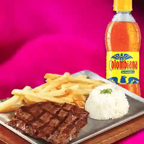 Menú Carne + Gaseosa 400ml