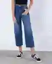 Jean Straight Pauline Azul Índigo Claro Talla 14 Mujer Naf Naf