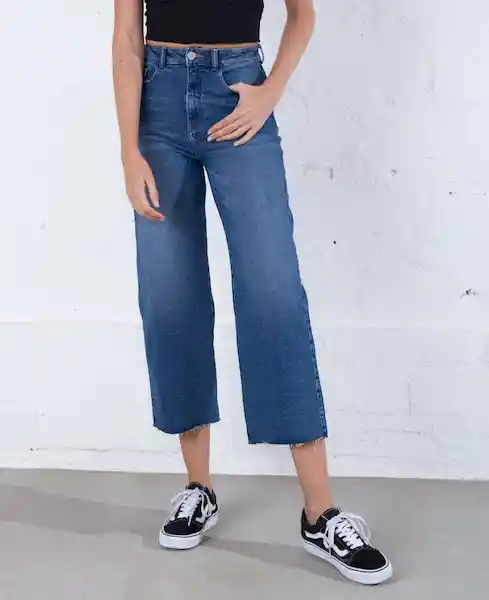 Jean Straight Pauline Azul Índigo Claro Talla 14 Mujer Naf Naf