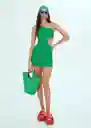 Vestido Abalone Verde Talla M Mujer Mango