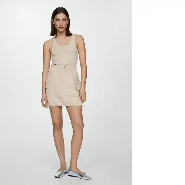 Vestido Morrone Beige Talla XL Mujer Mango