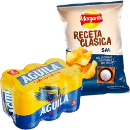 Aguila Original + Papas Margarita Receta Clásica Con Sal