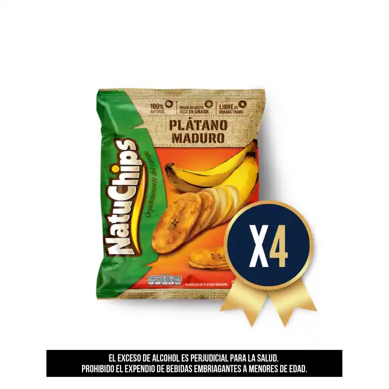 Natuchips Platano Maduro 135G Combo X 4