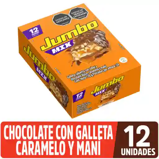 Jumbo Chocolatina con Galleta, Caramelo y Maní