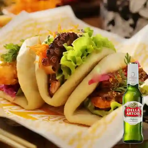 Combo Bao Buns X3 + Stella Artois