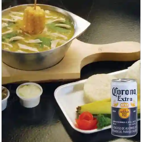 Combo Ajiaco + Cerveza Corona Lta 269ml