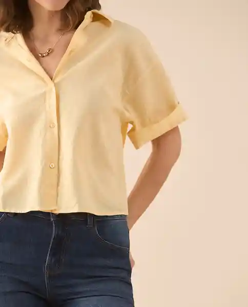 Camisa Amarillo Venecia Claro Talla XS 611G031 Esprit