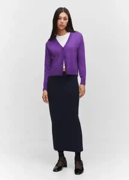 Cárdigan Lucca Morado Talla L Mujer Mango