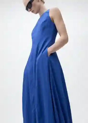Vestido Pumpkin Azul Talla XS Mujer Mango