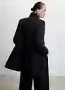Abrigo Dali Negro Talla 18 Mujer Mango