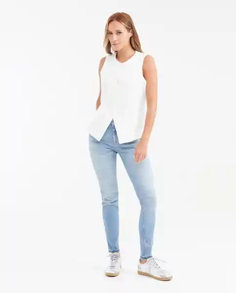 Camisa Linen Vest Crudo Pristino Claro Talla S Chevignon