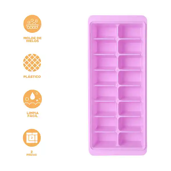 Bandeja Para Cubos de Hielo Serie Mis Pastelitos Púrpura Miniso