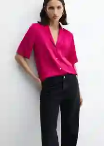 Camisa Sassa Fucsia Talla XS Mujer Mango