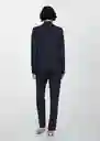 Blazer Americana Boreal Marino Talla 36 Mujer Mango