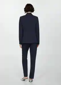 Blazer Americana Boreal Marino Talla 36 Mujer Mango
