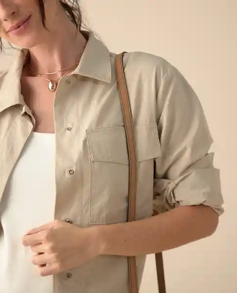Chaqueta Crudo Beige Claro Talla M 621G002 Esprit