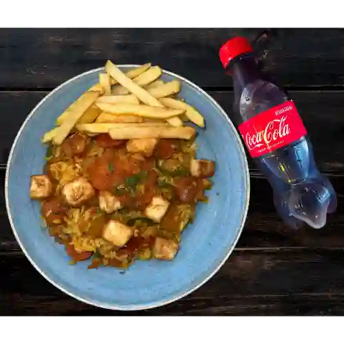 Arroz Costeño + Papas + Coca Cola