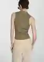 Top Ali Khaki Talla 18 Mujer Mango