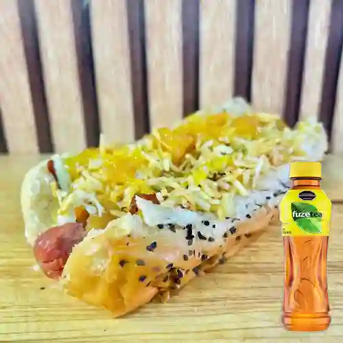 Combo Perro Hawaiano + Fuze Tea Limón 400ML