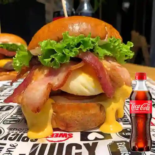 Combo Cheese Burger + Coca Cola Original 400 ml