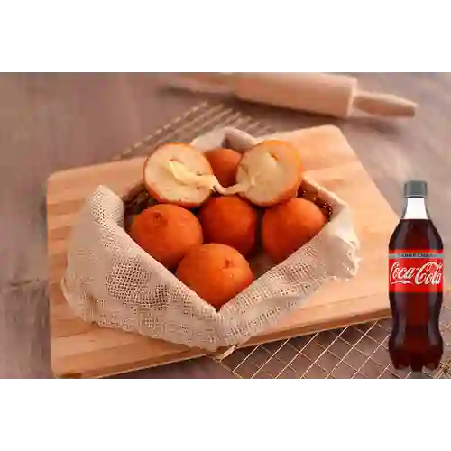 Combo Buñuelo Relleno Queso +Cocacola Light 400ml