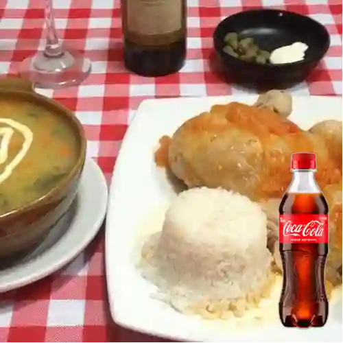 Combo Ajiaco con Pollo + Coca Cola Original 400 ml