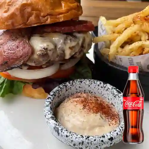 Combo Steakhouse Burger +cocacola Orig 300ml
