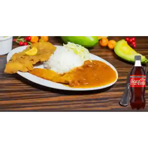Combo Almuerzo del Día + Coca-Cola Sabor Ligero 400 ml