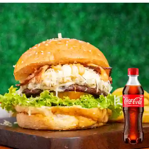 Combo Hamburguesa 5 Queso + Coca Cola Original 400 ml
