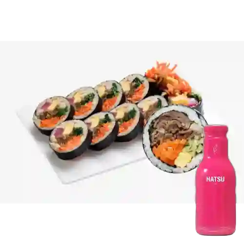 Combo Bulgogi Kimbap + Te Hatsu Rosa 400ml