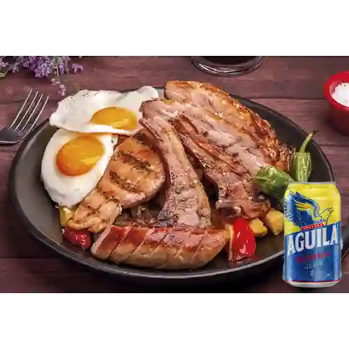 Combo Carnes Mixtas Uno + Aguila Orig Lta 330ml