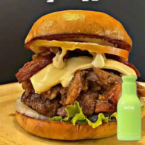 Combo Hamburguesa Porky + Hatsu Verde 400 ml
