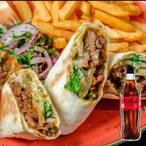 Combo Shawarma de Res + Coca Cola Sin Azúcar 300ML